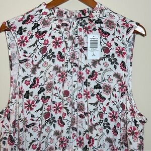 NWT Torrid Floral Midi Dress 3X 22/24 Sleeveless Stretch Challis Pink White